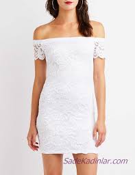 Mini Gece Elbise Modelleri Beyaz Kisa Straplez Dusuk Kol Gupur Dantel Dresses White Dress Shopping Womens Dresses