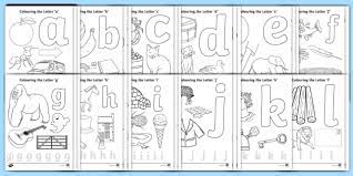 These alphabet coloring sheets will help little ones identify uppercase and lowercase versions of each letter. Alphabet Images For Colouring Ready Made Resources