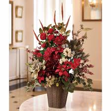 エレガントクリスマス造花アレンジ高さ80cm