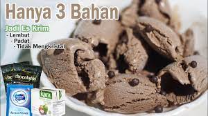 Caranya dengan mengaduk krim yang didapatkan dari susu. Es Krim Chocolatos Lembut Tidak Mengkristal Hanya 3 Bahan Jadi Es Krim Enak Youtube