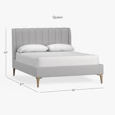 Concord twin flat panel footboard w/ 2 urban bed drawers espresso. Avalon Channel Stitch Upholstered Bed Teen Bed Pottery Barn Teen