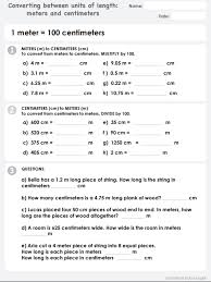 Converting Between Meters And Centimeters Studyladder