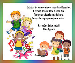 Dia do estudante desenho colorido. Mensagem Dia Do Estudante