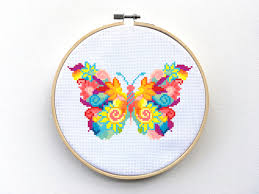 Mandala Butterfly Cross Stitch Kit Mandala Cross Stitch Pattern Leia Patterns