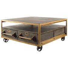 Maybe you would like to learn more about one of these? Rolling Square Coffee Table With Drawers Rustic Retreat Rusticretreat Coffeetables Coffee Table Square Brown Coffee Table Metal Coffee Table