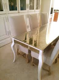 Antique Mirrored Glass Dining Table