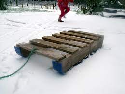 The super fly saucer snow sled is the perfect snow toy for family fun activities in the snow. 8 Terrific Pallet Sleds You Can Make Quickly 1001 Pallets Pallet Diy Pallet Crafts Diy Pallet Projects