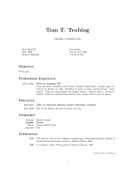 For improvement of professional career it's necessary to move from resume to cv. Writing A Cv In Latex Texblog