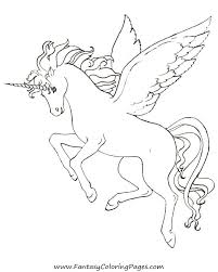 Unicorn is a horse which has a horn over its head. Unicorn And Pegasus Coloring Home