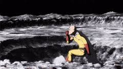 After apollo 11, armstrong started another career as a university professor of aerospace can you imagine what it was like being neil armstrong and the first man to walk on the moon? Top 30 One Punch Man Moon Gifs Find The Best Gif On Gfycat