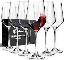Amazon.com | S SALIENT Wine Glasses Set of 6,Long Stem White ...