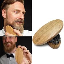 Brosse à Cheveux pour Hommes Poils de Sanglier Poils Durs Ronds en Bois  Outil de Coiffure pour Barbe et Moustache