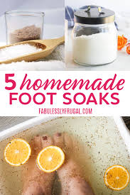 The warm water will soften your feet before the rub down. 5 Of The Best Diy Foot Soaks That You Can Do From Home Fabulessly Frugal