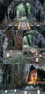 A Magical Time Worn Ceremony In Mexico At Hacienda Uayamon Halloween Themed Wedding Wedding Ceremony Setup Magical Wedding