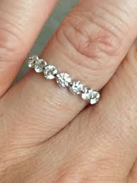 Blue Nile 7 Stone Floating Diamond Band In Platinum Gorgeous And Super Sparkly Diamond Bands Wedding Ring Bands Diamond Wedding Bands