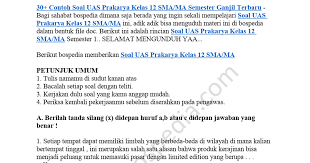Di bagian bawah artikel nanti ada link untuk menuju part 2 silahkan disimak ya. 30 Contoh Soal Uas Prakarya Kelas 12 Sma Ma Semester Ganjil Docx Google Drive