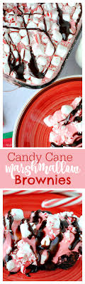 Candy Cane Dessert Recipe Peppermint Marshmallow Dream Brownies Crazy Little Projects