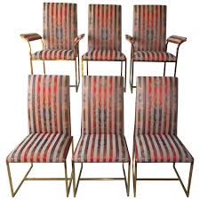 Set Of Six Brass Milo Baughman Dining Chairs For Thayer Coggin Antique Dining Room Chairs Dining Room Chairs Dining Chairs