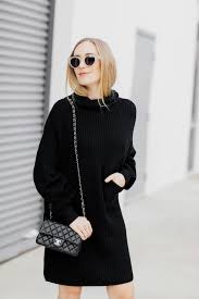 Black And White Sweater Dress Perfect Sweater Dress Fashion Black Knit Sweater Dress Fashion Blogger