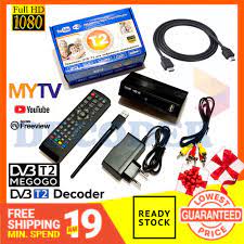 If you are satisfied the product, please rate us follow us and provide the best shopping. 1 Year Warranty Mytv Decoder Dvb T2 Myfreeview Mytv Dekoder Digital Decoder Megogo Tv Box Receiver Support All Malaysia Channels Shopee Malaysia