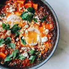 Shakshuka With Sweet Potato And Feta By Leah Vander Quick Easy Recipe The Feedfeed Recipe Shakshuka Recipes Shakshuka Recipes