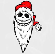 Download Amazon Com Nightmare Before Christmas Style Santa Jack Head Vinyl Iron On Decal 3