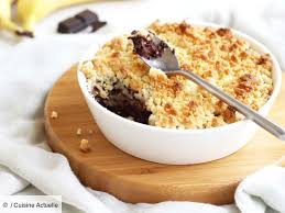 Crumble Banane Chocolat Recettes Recette En 2020 Recette Crumble Banane Chocolat Crumble