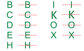 Usually lines created are all of the same thickness and type, but lines on an engineering drawing signify more than just the . Which Of The Following Alphabet Has Horizontal Line Of Symmetry