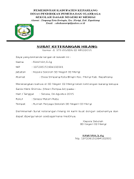 Sktt lama/surat keterangan kehilangan kepolisian bagi yang hilang atau rusak; Surat Keterangan Hilang