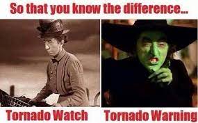 A watch means that conditions are favorable for a tornado to occur, while a warning means that a tornado has been seen or picked up by radar. Know Anyone Who S Still Confused By Watch Vs Warning W9lw S Ramblings