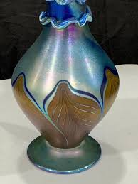 Vandermark Art Glass Decanter, in the Style of Louis Comfort Tiffany
