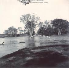 The moon phase is waxing crescent tonight. Flooding Of The Royal River After Hurricane Edna 1954 Maine Memory Network