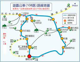 陽明山 108遊園公車路線 map map screenshot