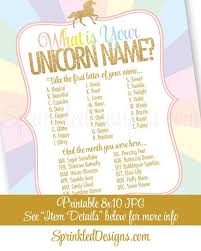 Your Unicorn Name Party Sign Your Unicorn Name Party Game Whats Your Unicor Unicorn Birthday Party Decorations Rainbow Unicorn Party Rainbow Unicorn Birthday
