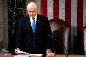 After losing two bids for a u.s. Pence S Break With Trump Comes Amid 25th Amendment Talk Capitol Riots