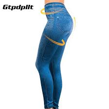 Us 6 99 30 Off Gtpdpllt S Xxl Women Fleece Lined Winter Jegging Jeans Genie Slim Fashion Jeggings Leggings 2 Real Pockets Woman Fitness Pants In