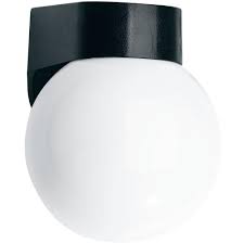 Newport Coastal Black Coastal Outdoor Globe Light Sconce 7791 03b The Home Depot