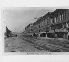 Fourth Street Santa Rosa Cal Sonoma County Library Postcard Collection Santa Rosa Santa Rosa California Postcard Collection
