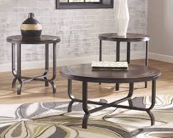 See the detailed images here. Contemporary Ashley Furniture Signature Design Contains Cocktail Table 2 End Tables Ferlin Circular Occasional Table Set Dark Brown End Tables Tables Urbytus Com