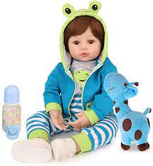 Buy Reborn Baby Dolls Boy 18 Inch Lifelike Real Baby Dolls Handmade Weighted Body Reborn Toddler Dolls With Blue Frog Online In India B085rw9zyj