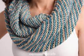Many of the patterns are free. How To Knit A Diagonal Striped Infinity Scarf For Beginners Expression Fiber Arts A Positive Twist On Yarn
