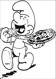 Spaces are large enough to be colored in confidently with markers, crayons so cute! Pizza Coloring Pages