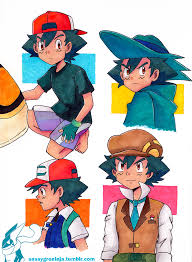 pokeaniweek day 2 favorite character satoshi ash ketchum some ink watercolor movies satoshi doodles for today uwu pokemon favorite character pokemon tv