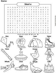 Silent E Magic E Bossy E Word Search Coloring Sheet Vce Activity Worksheet In 2020 Phonics Words E Words Silent E