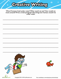 creative writing living underwater worksheet education com