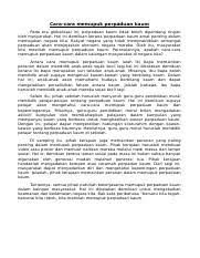 Negara akan kacau bilau sekiranya perpaduan tidak dipupuk sejak zaman sekolah lagi kerana pelajar atau remaja merupakan pemangkin generasi akan datang. Cara Cara Memupuk Perpaduan Kaum Docx Cara Cara Memupuk Perpaduan Kaum Pada Era Globalisasi Ini Perpaduan Kaum Tidak Boleh Dipandang Ringan Oleh Course Hero