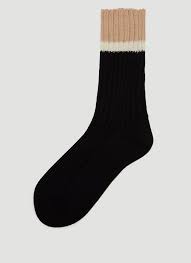 Looking for a good deal on knit socks? Prada Intarsia Knit Socks In Black Ln Cc