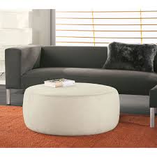 Lind Modern Round Leather Ottomans Modern Ottomans Footstools Modern Living Room Furniture Round Leather Ottoman Leather Ottoman Ottoman In Living Room