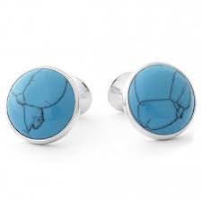 Turquoise Gemstone Silver Tone Cufflinks In Stock Warren Asher Turquoise Gemstone Silver Cufflinks Gemstones