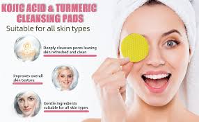 Amazon.com : 80 Pads Turmeric Kojic Acid Cleansing Pads,Turmeric Cleansing  Pads,Face Turmeric Cleansing Pads Helps Balance Skin Oil And Water : Beauty  & Personal Care